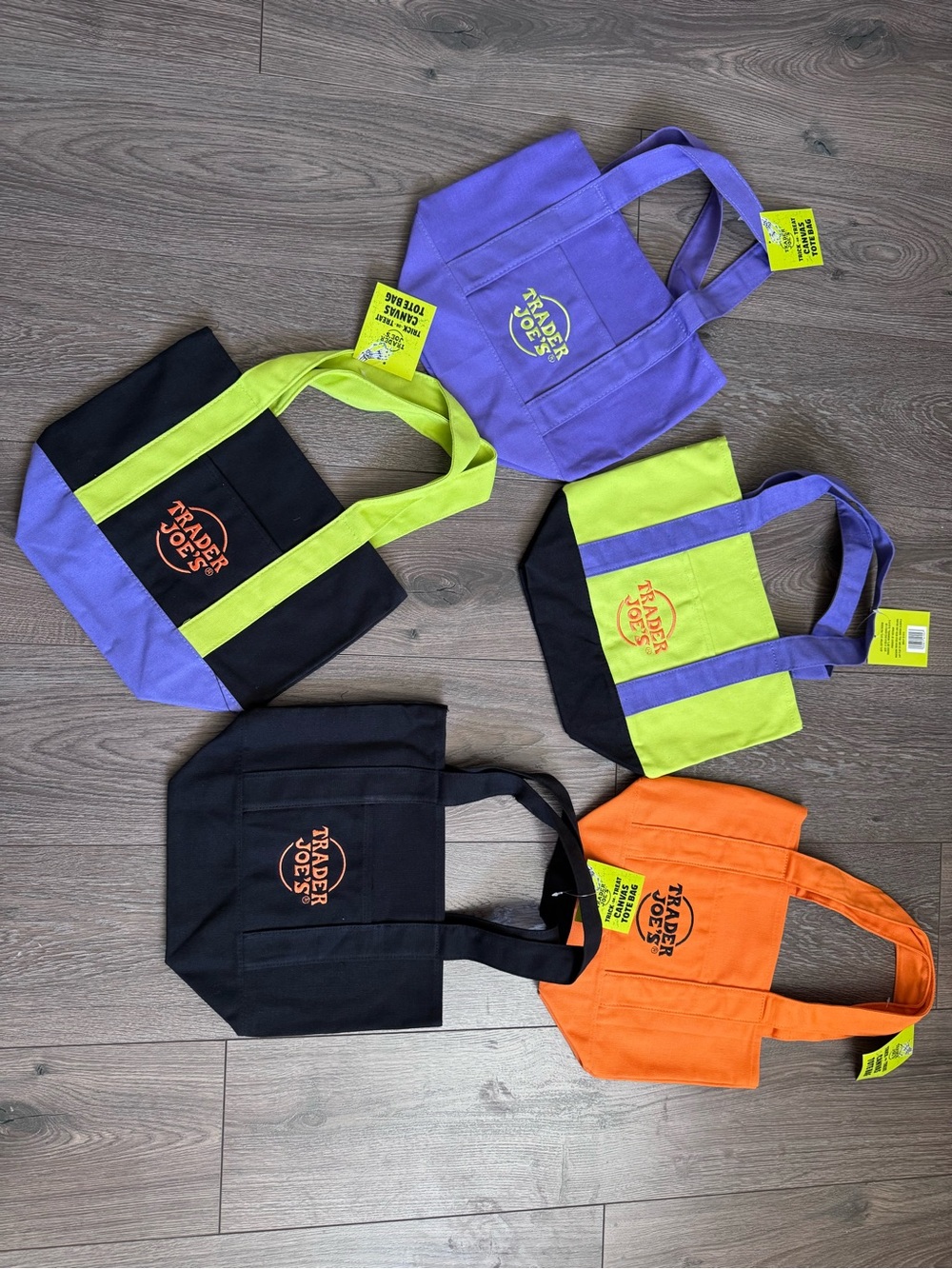 Trader Joe’s Halloween Reusable Tote Bag - Assorted Black, Purple, Lime, Orange!